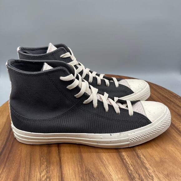 Converse All Star Chuck Taylor Hi Shoes Mens 8.5 Black Skate Casual Sneakers EUC - Picture 1 of 8